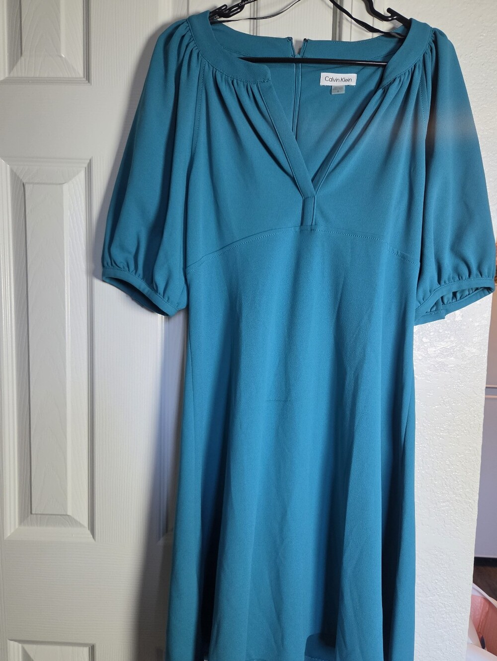 Calvin Klein Teal A-Line Dress